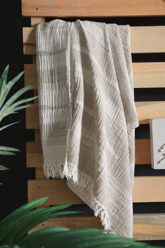 MARTA GRİ PLAJ HAVLUSU