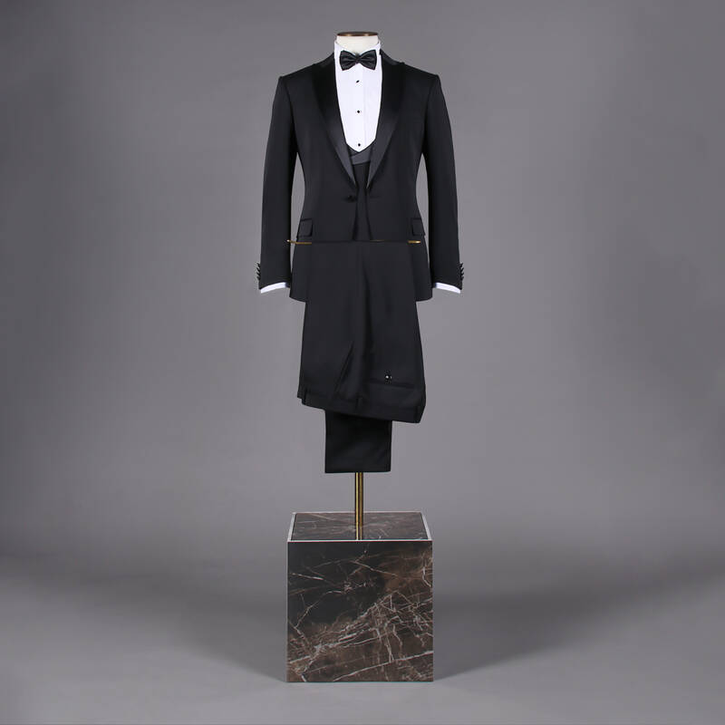 HAPPY NIGHT CARLO YELEK PAPYON TAKIM SİYAH SMOKİN