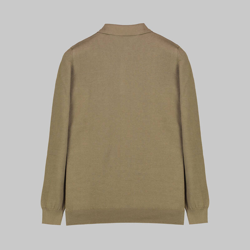 DÜĞMELİ POLO YAKA LACİVERT TRİKO KAZAK