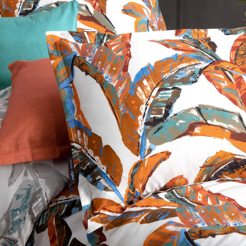 DEFNE SATEN ÇİFT KİŞİLİK TURUNCU NEVRESİM TAKIMI