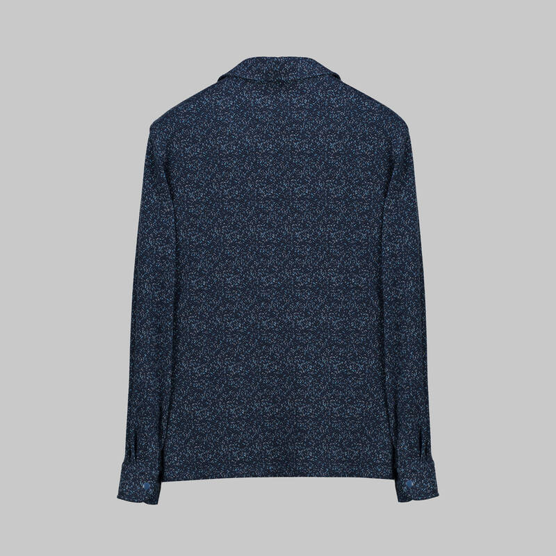 MORESCO DESENLİ LACİVERT GÖMLEK CEKET