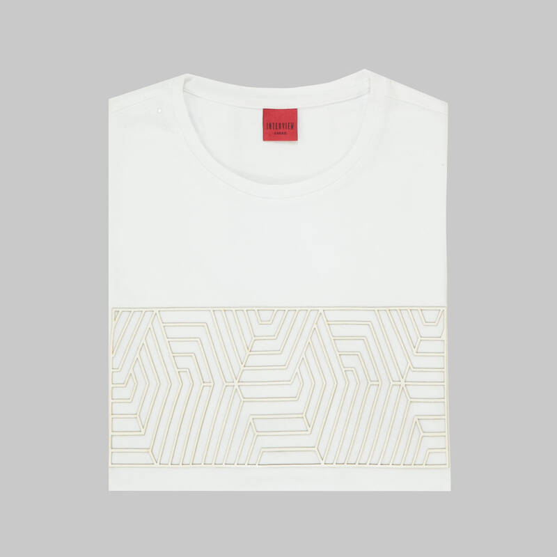 BİSİKLET YAKA BEYAZ T-SHIRT