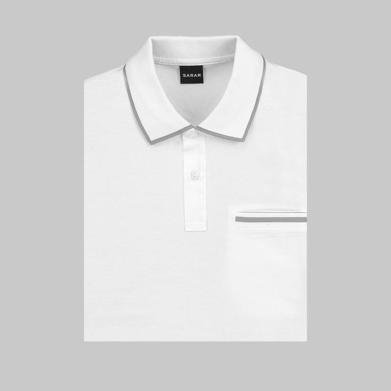 POLO YAKA CEP DETAYLI BORDO TİŞÖRT