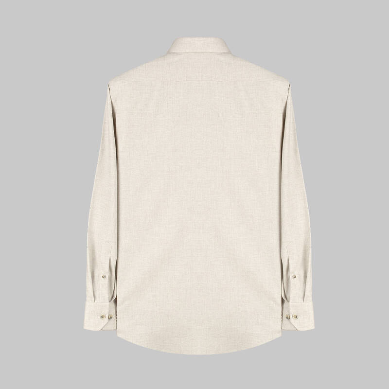 ELETA UZUN KOL BEJ KLASİK GÖMLEK