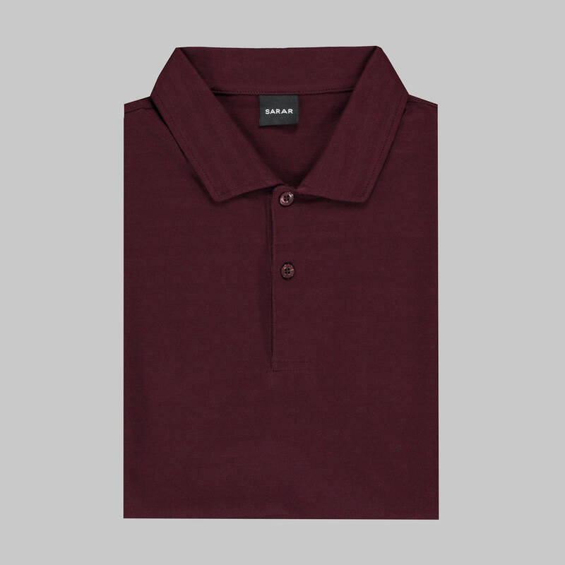 DÜĞMELİ POLO YAKA BORDO T-SHIRT