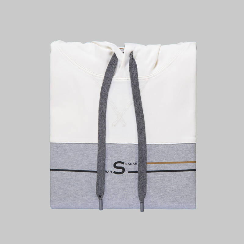 SARAR PREMIUM KAPÜŞONLU EKRU SWEATSHIRT