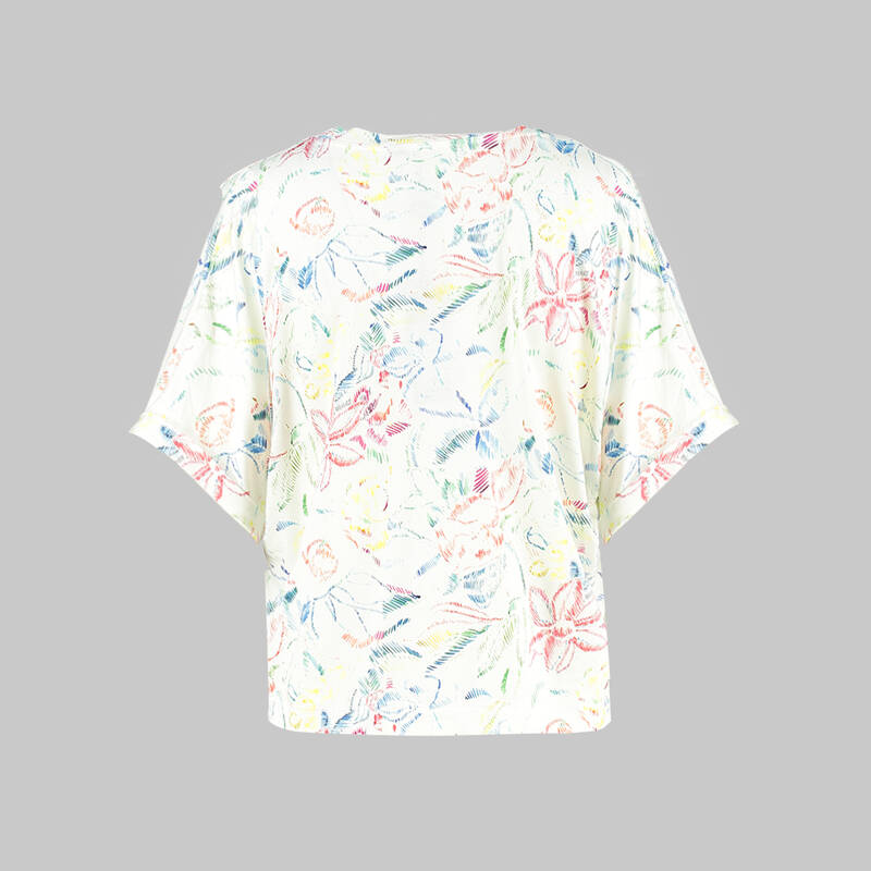 EIMY KISA KOL EKRU BLUZ