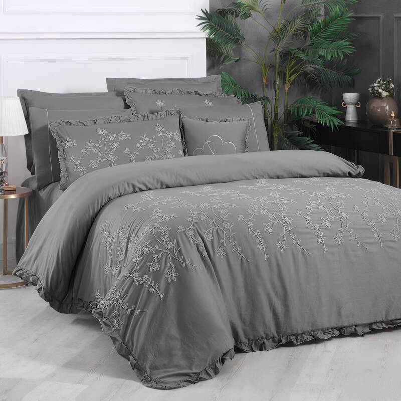 BUDA SATEN ÇİFT KİŞİLİK EKRU NEVRESİM TAKIMI