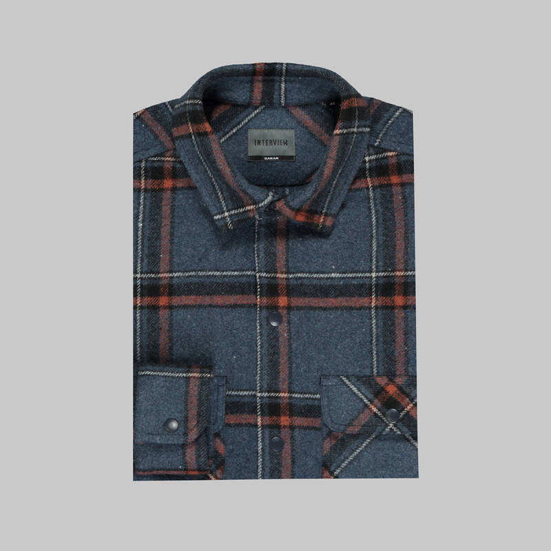 MORESCO KARELİ GRİ GÖMLEK CEKET