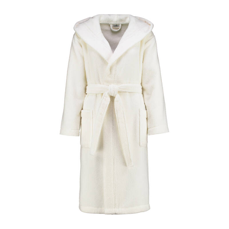 MICCO KAPUSONLU UNISEX BORNOZ BEJ