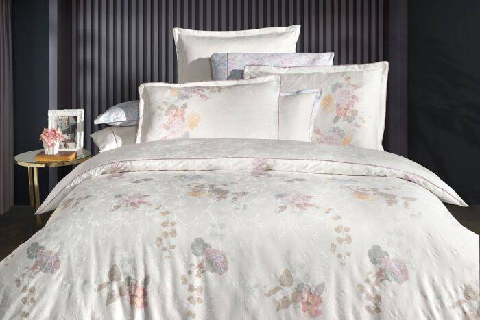 MIRABEL SATEN BEYAZ KING SIZE NEVRESİM TAKIMI