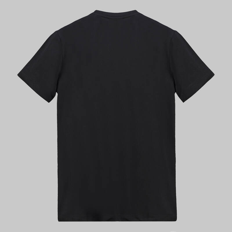 BASİC BİSİKLET YAKA SİYAH T-SHIRT