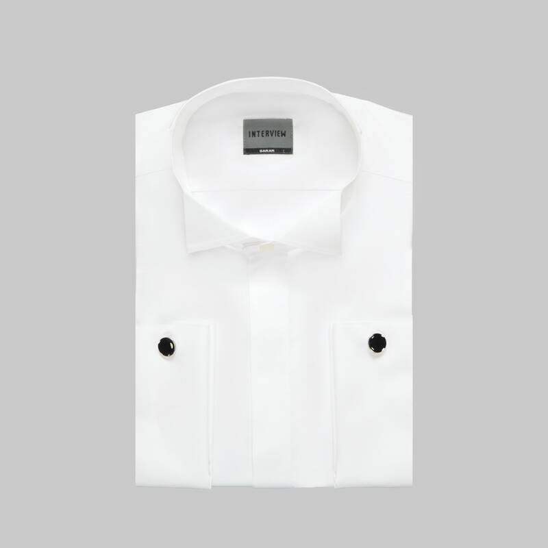 NOTTE KOL MANŞETLİ BEYAZ GÖMLEK