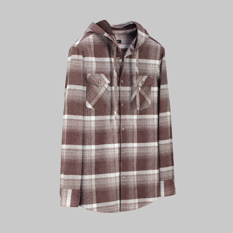 NORA KAPÜŞONLU KAHVERENGİ GÖMLEK