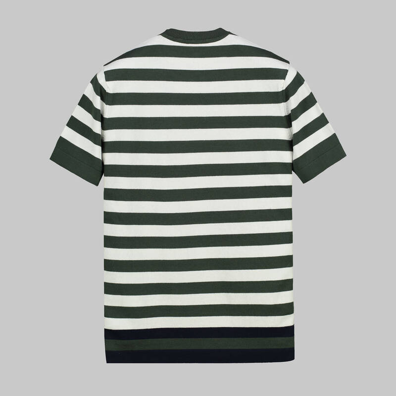 BİSİKLET YAKA KOYU LACİVERT KISA KOL TRİKO