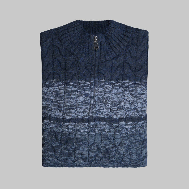 YARIM BALIKÇI INDIGO TRİKO