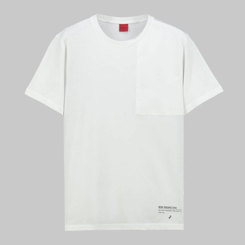 BEYAZ BİSİKLET YAKA BASİC T-SHIRT