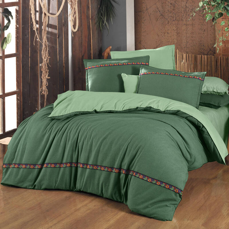 ENRIKE FLANEL MAVİ KING SIZE NEVRESİM TAKIMI