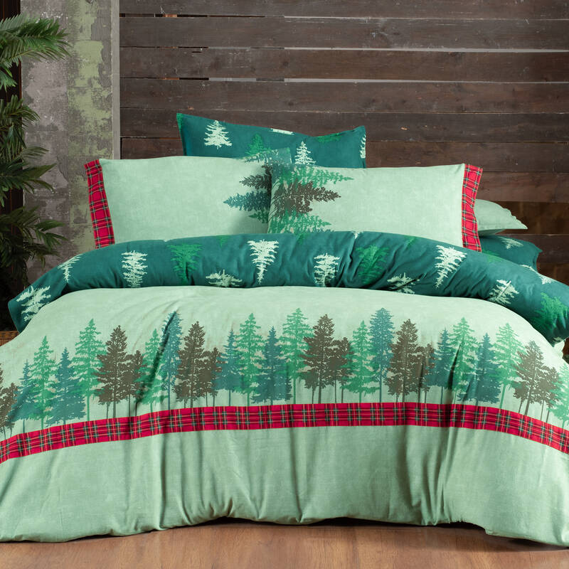 ALBA FLANEL YEŞİL KING SIZE NEVRESİM TAKIMI