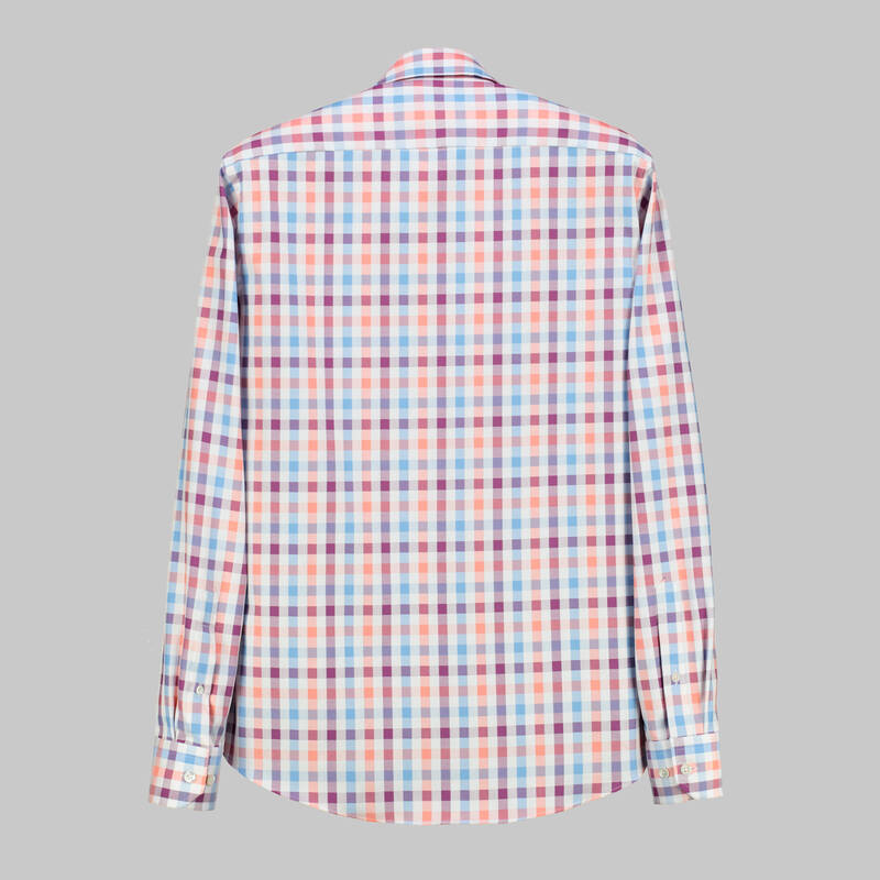 ELETA SLIMEO EKOSE MAVİ GÖMLEK