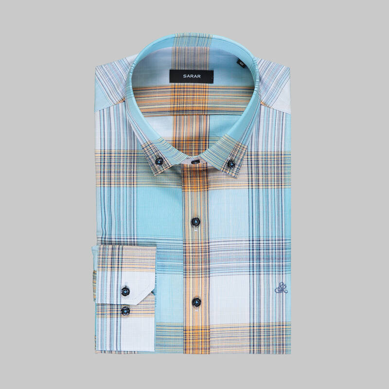 ELETA SLIMEO TURKUAZ GÖMLEK