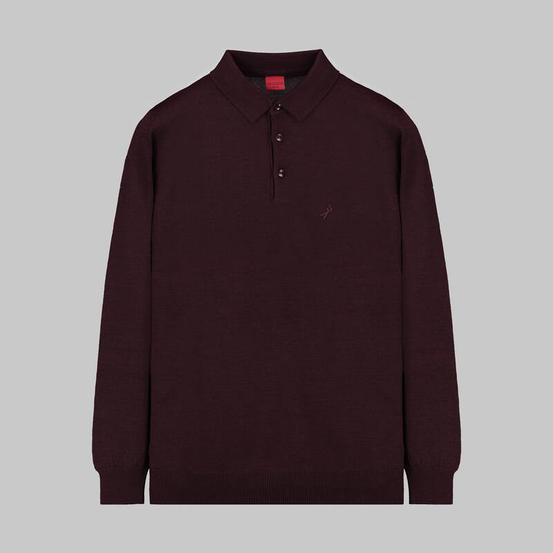 DÜĞMELİ POLO YAKA SİYAH TRİKO KAZAK