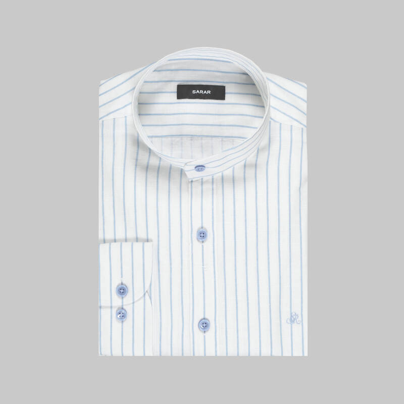 ALN ÇİZGİLİ YEŞİL SLİM GÖMLEK