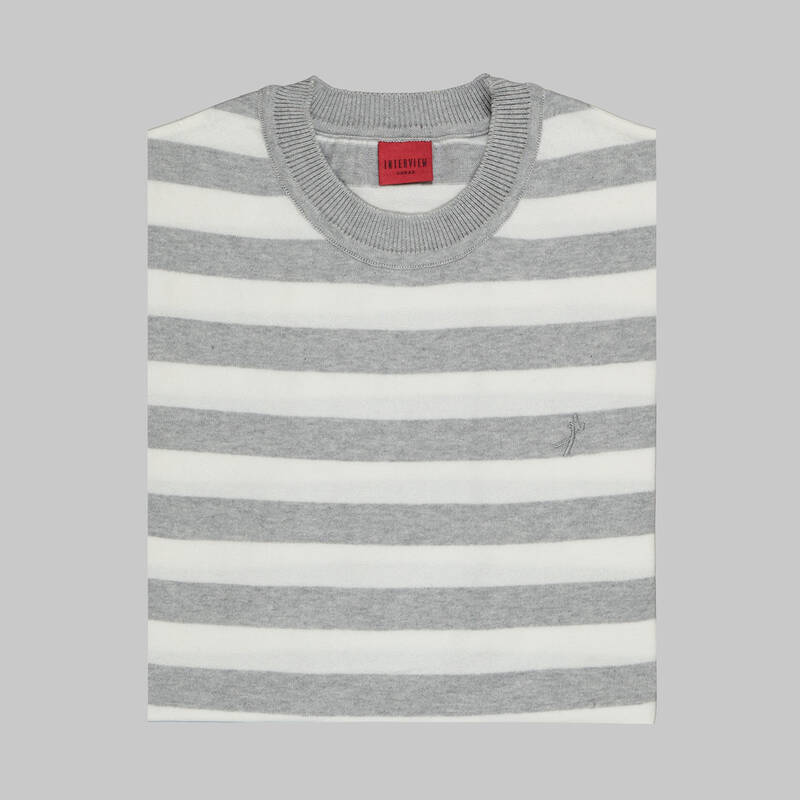 BİSİKLET YAKA KOYU LACİVERT KISA KOL TRİKO