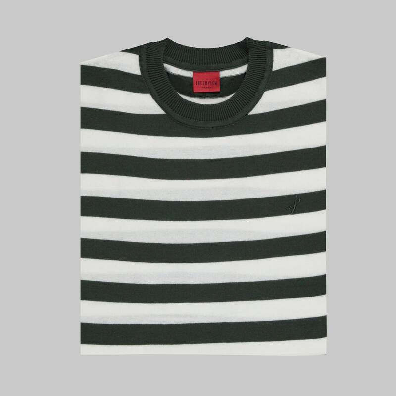 BİSİKLET YAKA KOYU LACİVERT KISA KOL TRİKO