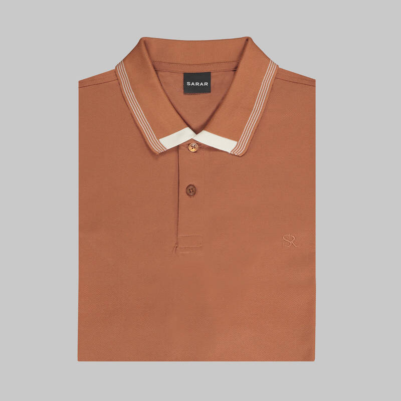 POLO YAKA BİYE DETAYLI İNDİGO TİŞÖRT