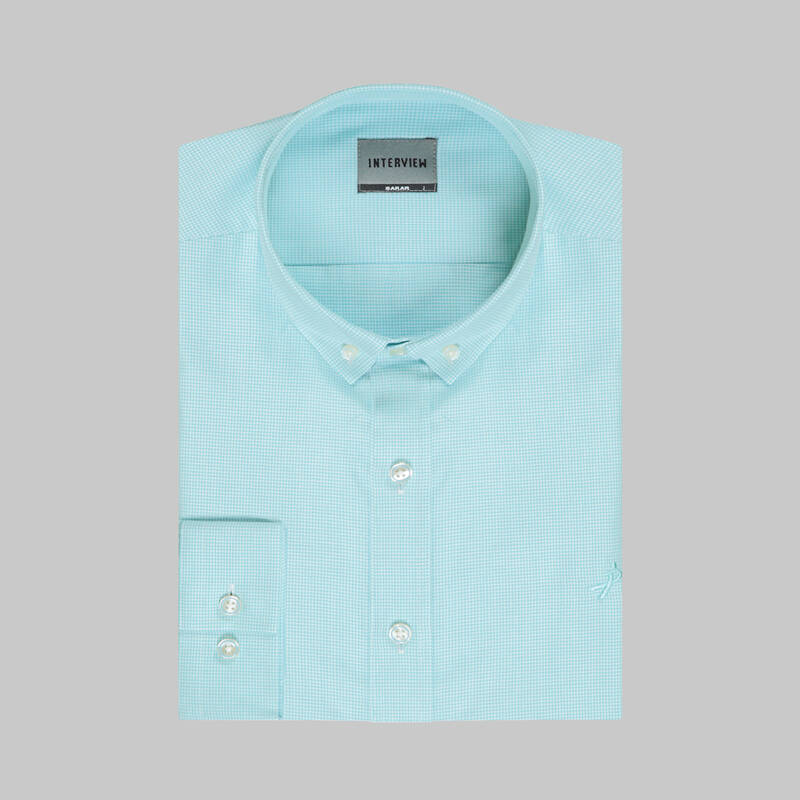 GOIAS MİNİ KARE TURKUAZ GÖMLEK