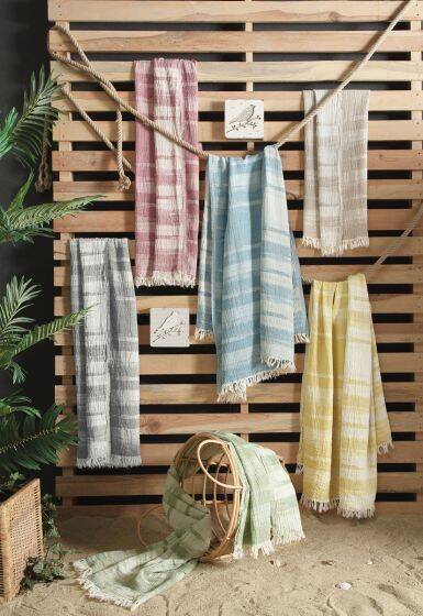 MARTA GRİ PLAJ HAVLUSU