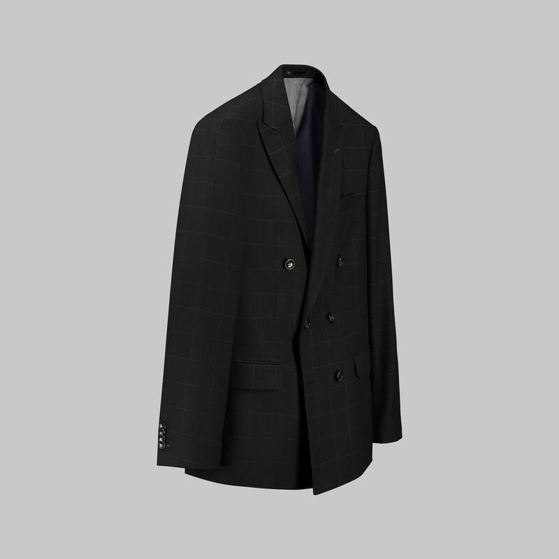 GOLDEN SİYAH KARELİ CEKET