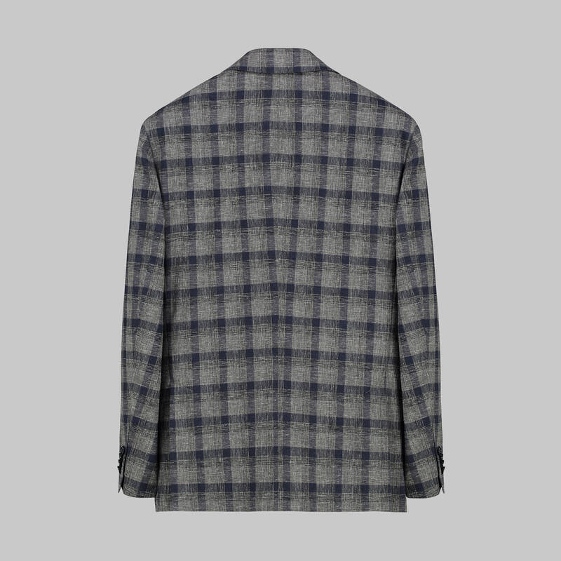 REXFORD SLİM FİT KARELİ LACİVERT CEKET