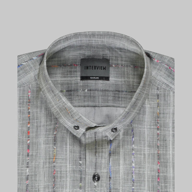 GOIAS ÇİZGİLİ LACİVERT GÖMLEK