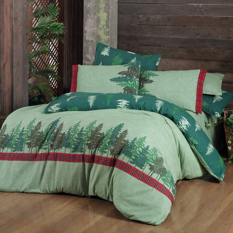 ALBA FLANEL YEŞİL TEK KİŞİLİK NEVRESİM TAKIMI