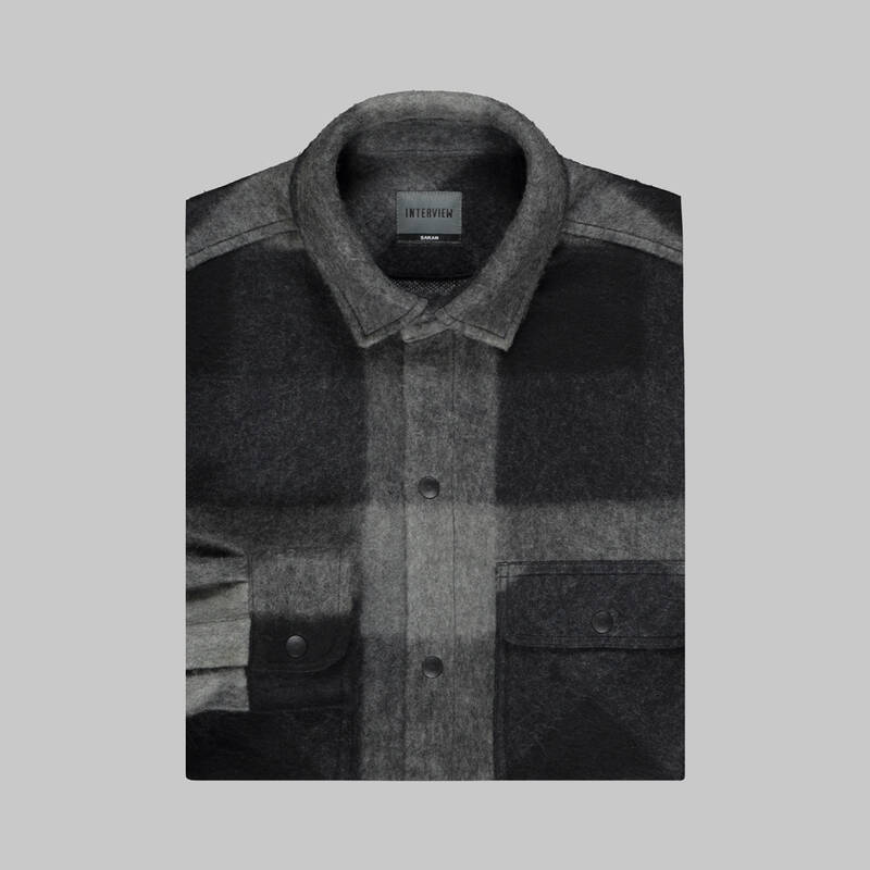 MORESCO KARELİ SİYAH GÖMLEK CEKET