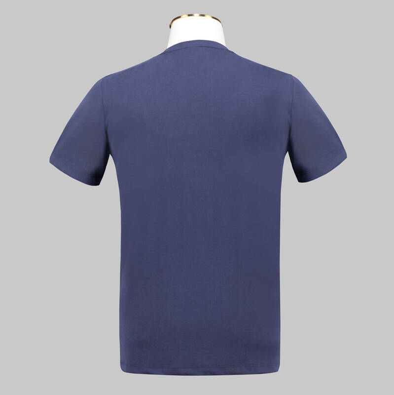 INTERVIEW V YAKA LACİVERT T-SHIRT