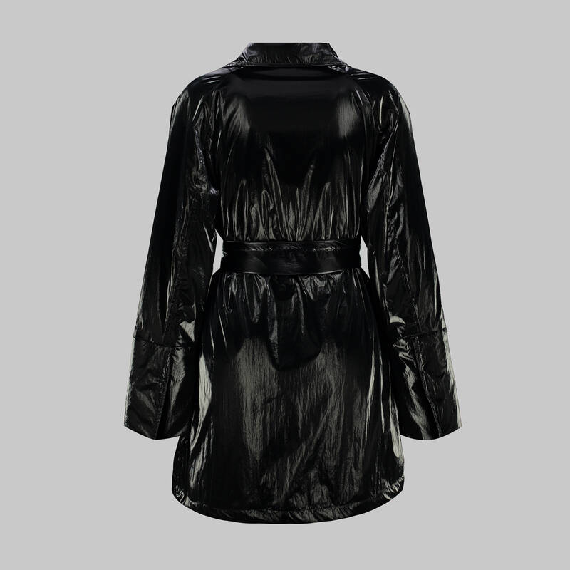 LUCIAN SİYAH TRENÇKOT