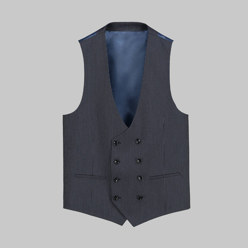 AMARA NASA RESTA YELEKLİ ÇİZGİLİ SİYAH TAKIM