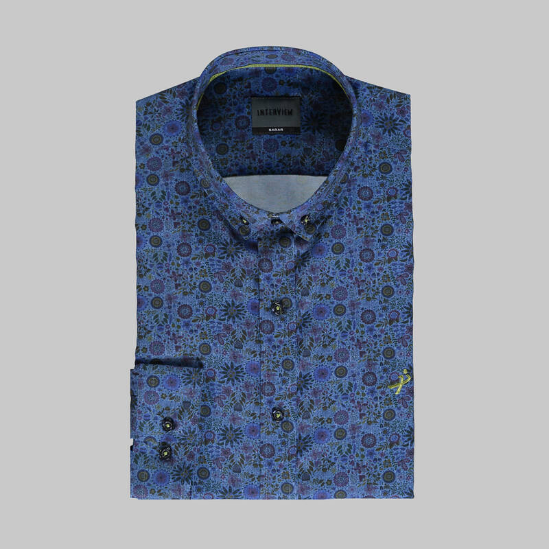 GOIAS SOHO MAVİ DESENLİ GÖMLEK