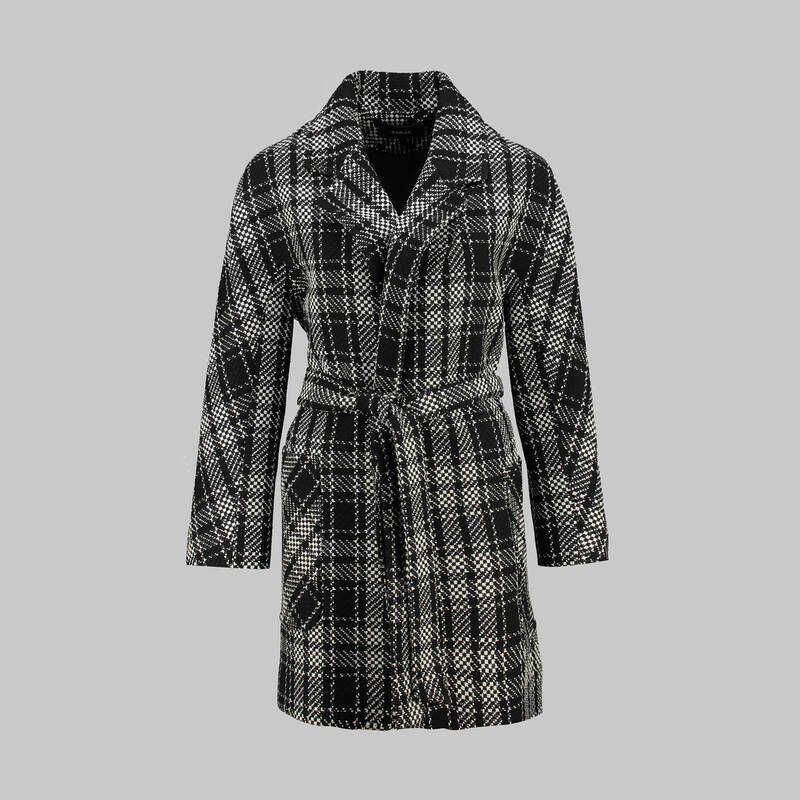 MAUREEN SİYAH_BEYAZ KABAN