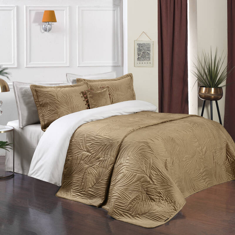 CLARA GRİ YATAK ÖRTÜSÜ SETİ ÇİFT KİŞİLİK