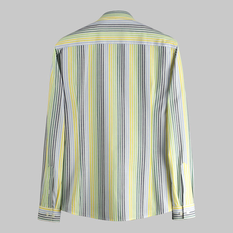 GOIAS SOHO ÇİZGİLİ YEŞİL GÖMLEK