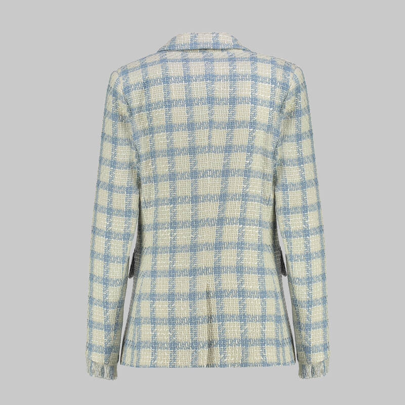 KISHA MAVİ BEYAZ CEKET