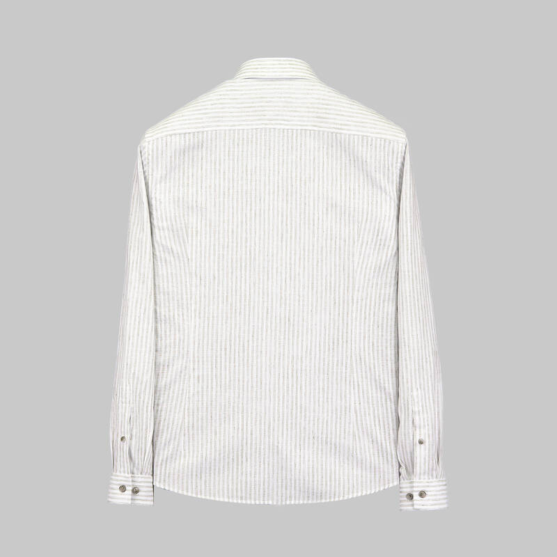 GOIAS KAHVERENGİ UZUN KOL SLİM GÖMLEK