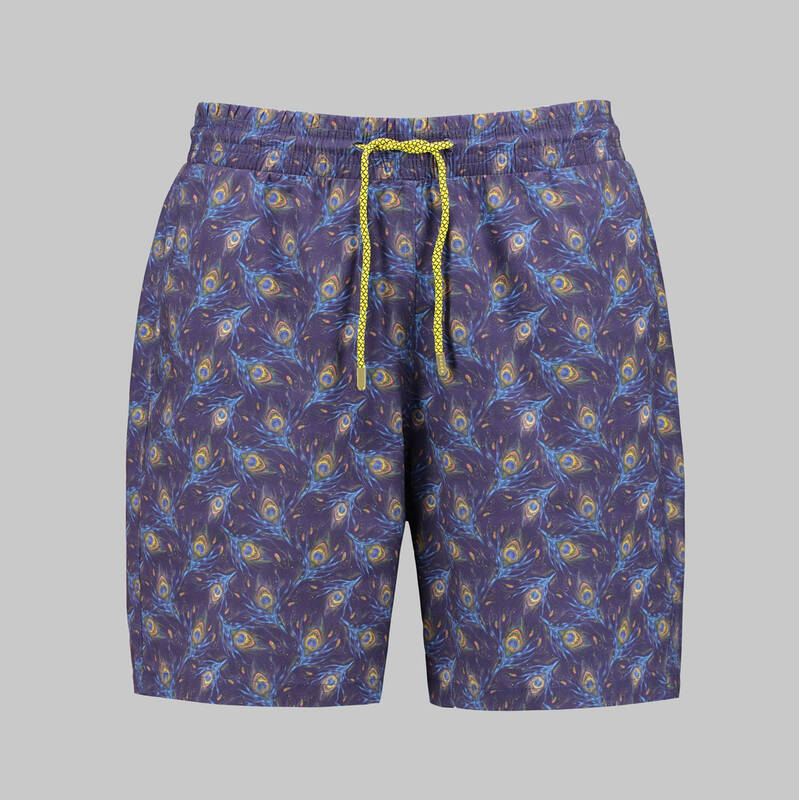 VILE DESENLİ DENİZ ŞORTU SİYAH