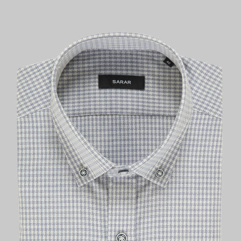 ELETA SELECTION KARELİ LACİVERT GÖMLEK