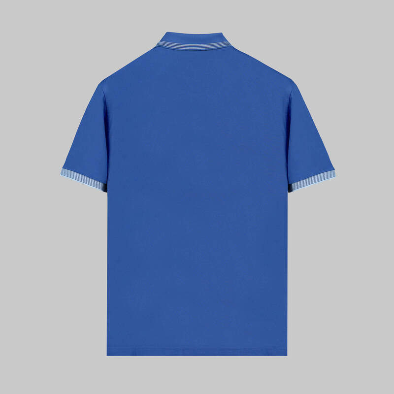 POLO YAKA BİYE DETAYLI İNDİGO TİŞÖRT