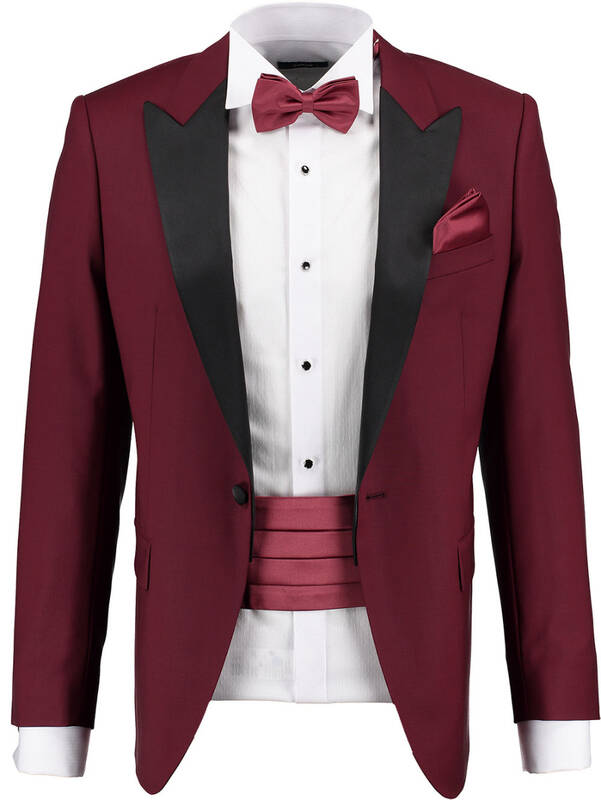 ERKEK KUŞAK-PAPYON-MENDİL SET BORDO